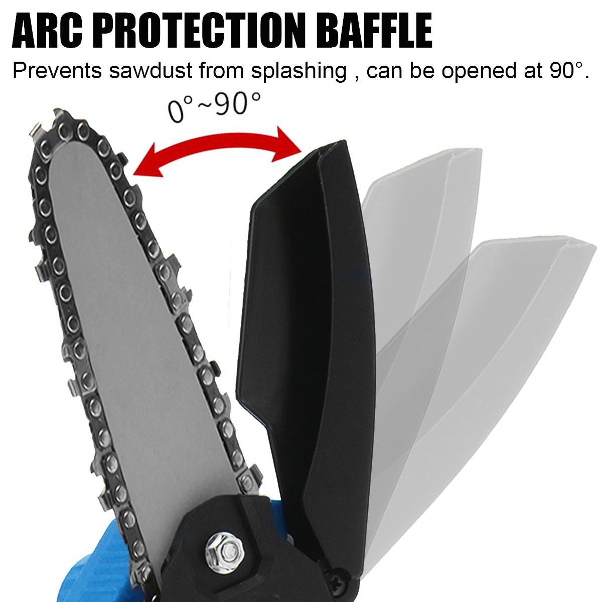 Socoje 88VF 6 Inch Electric Chain Saw 1500W Cordless One-Hand Saws Woodworking Tool Wood Cutter W/ None/1/2 Battery For MakitaBattery