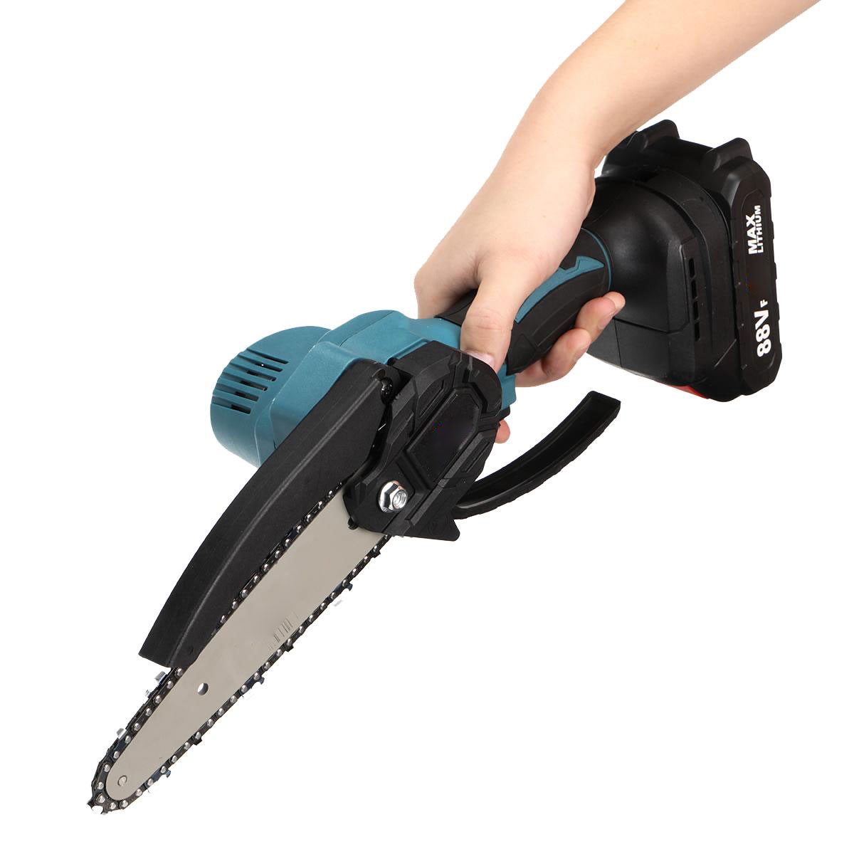 Socoje 88VF 6 Inch Electric Chain Saw 1500W Cordless One-Hand Saws Woodworking Tool Wood Cutter W/ None/1/2 Battery For MakitaBattery