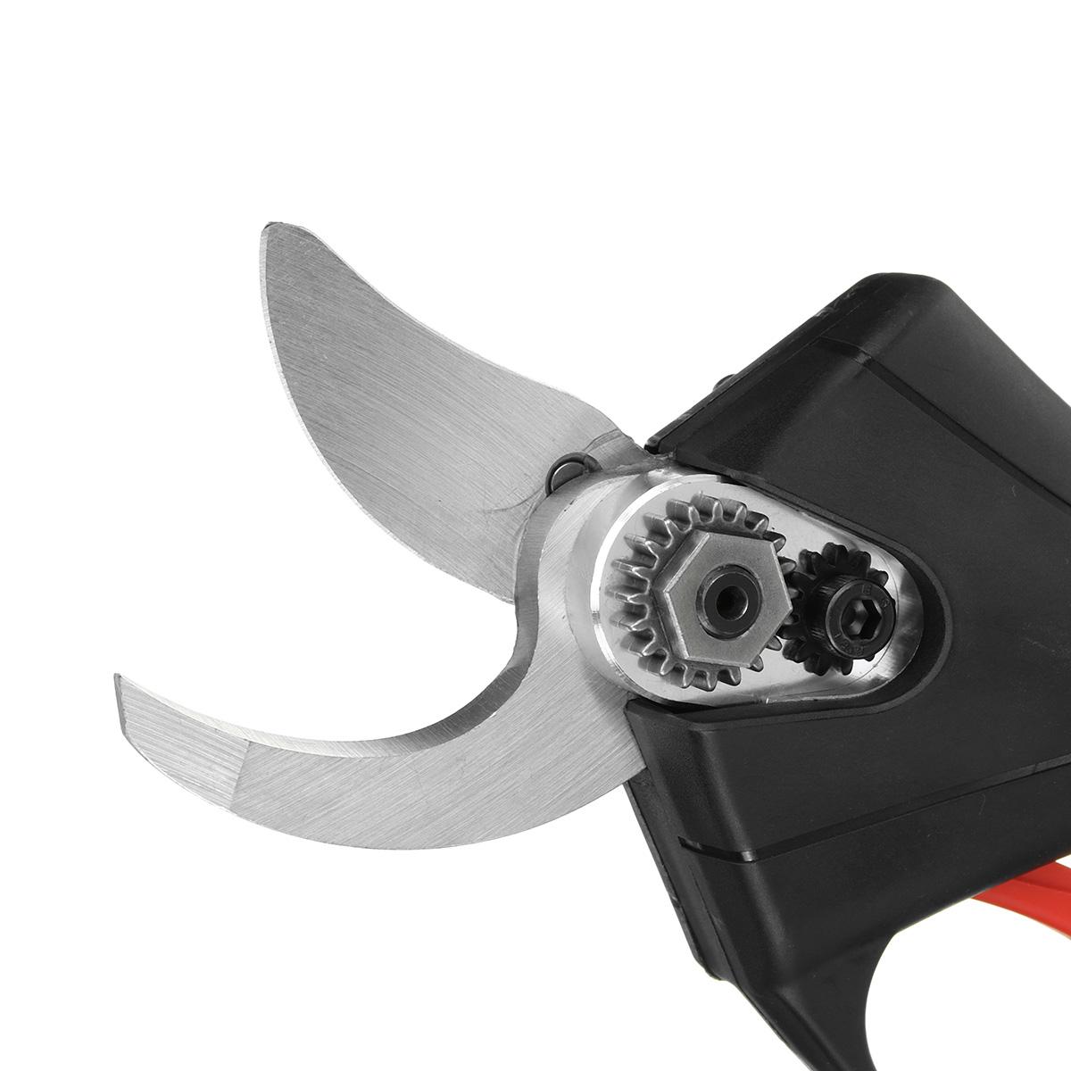 Socoje 88VF Cordless Electric Pruning Shears Secateur Branch Cutter Scissor W/ 2 Battery & Plastic Tool Box