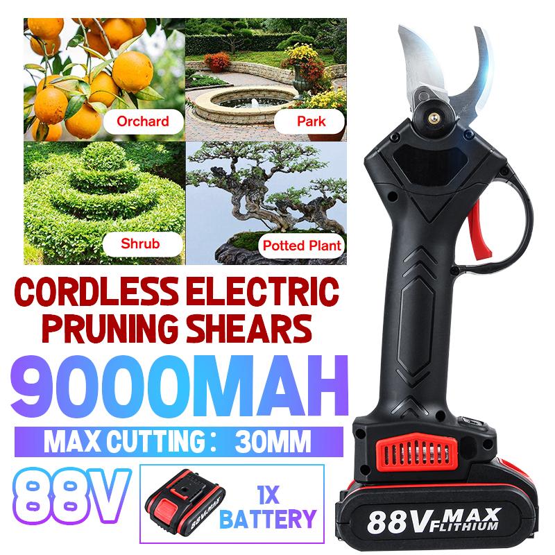 Socoje 88VF Cordless Rechargeable Electric Pruning Shears Secateur Branch Cutter Scissor