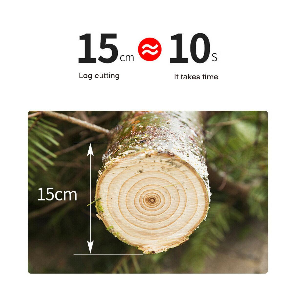 Socoje 8inch 21V 1500W Electric Cordless One-Hand Saw Chain Saw Woodworking with Battery Kit