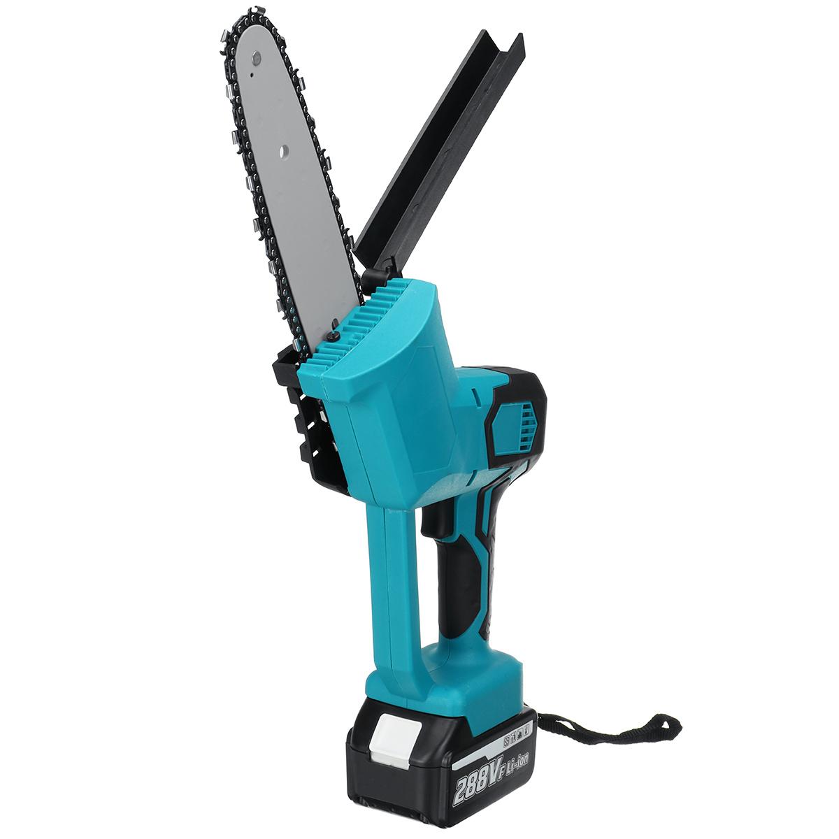 Socoje 8inch 21V 1500W Electric Cordless One-Hand Saw Chain Saw Woodworking with Battery Kit