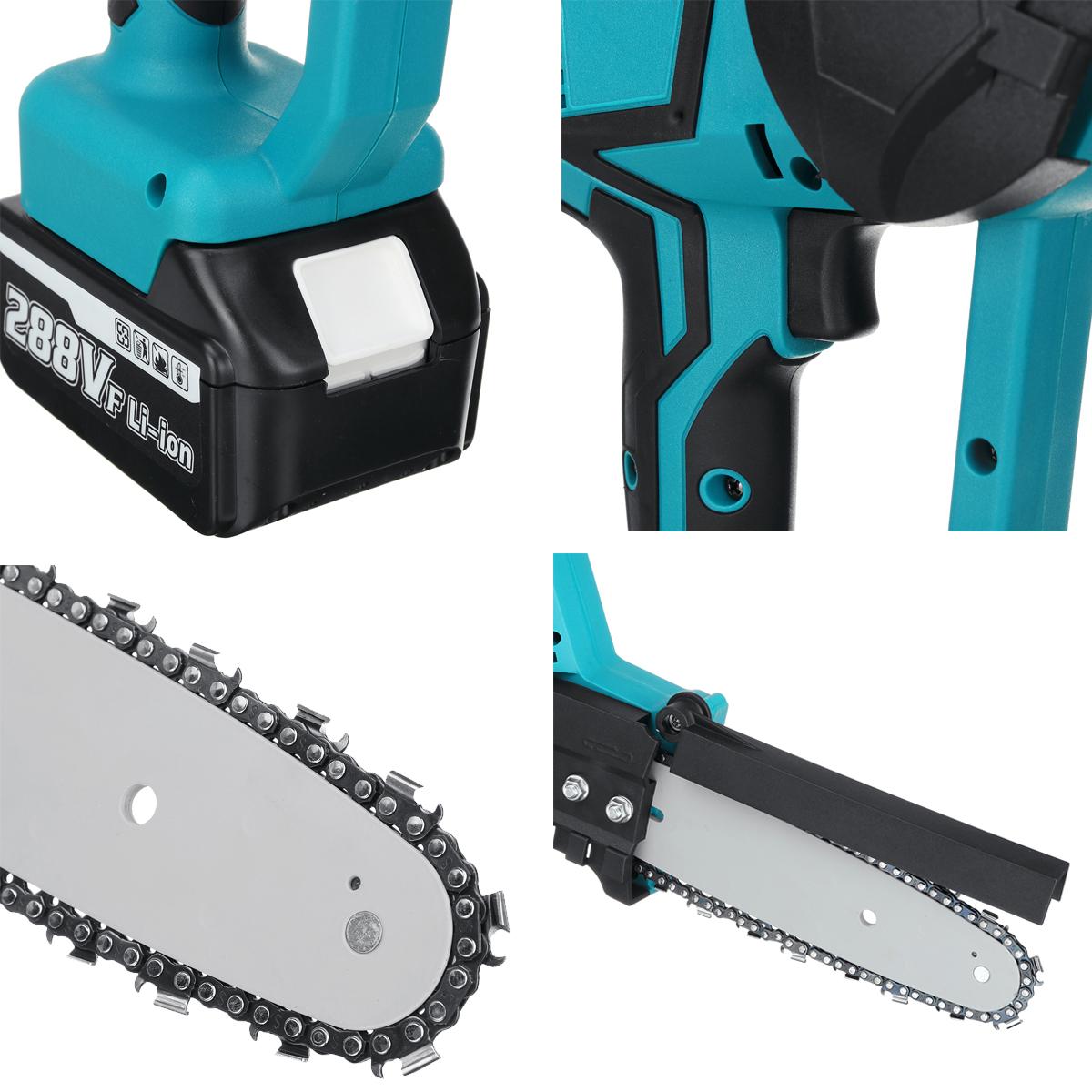 Socoje 8inch 21V 1500W Electric Cordless One-Hand Saw Chain Saw Woodworking with Battery Kit