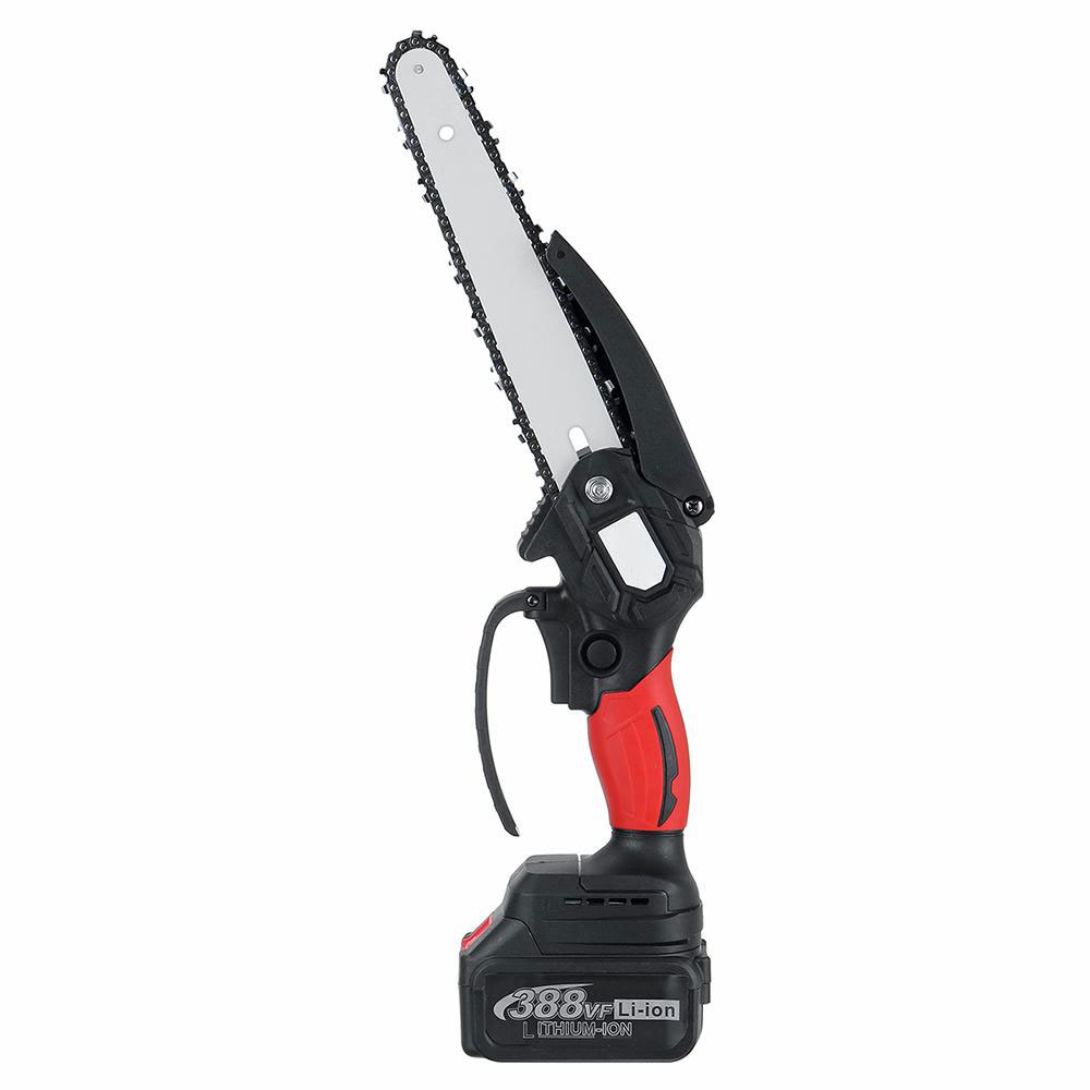 388VF 8 Inch Cordless Electric Chain Saw One-Hand Wood Cutter Pruning Saws Garden Power Tools