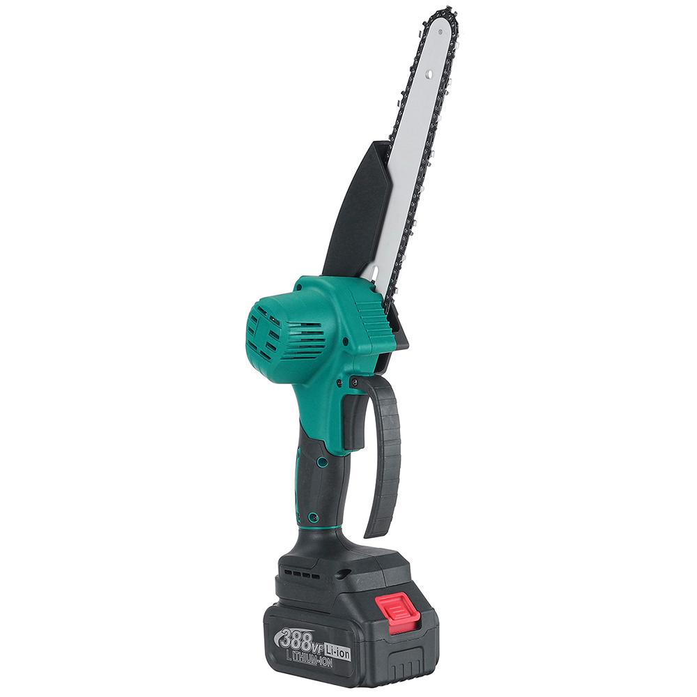 388VF 8 Inch Cordless Electric Chain Saw One-Hand Wood Cutter Pruning Saws Garden Power Tools