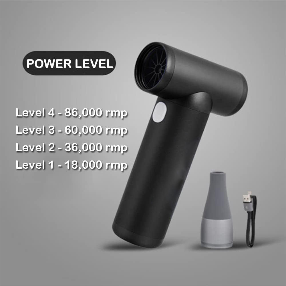 1.0 Electric Air Duster 220g Lightweight Portable Cleaning Tool with 86000 RPM High Speed Rechargeable Battery