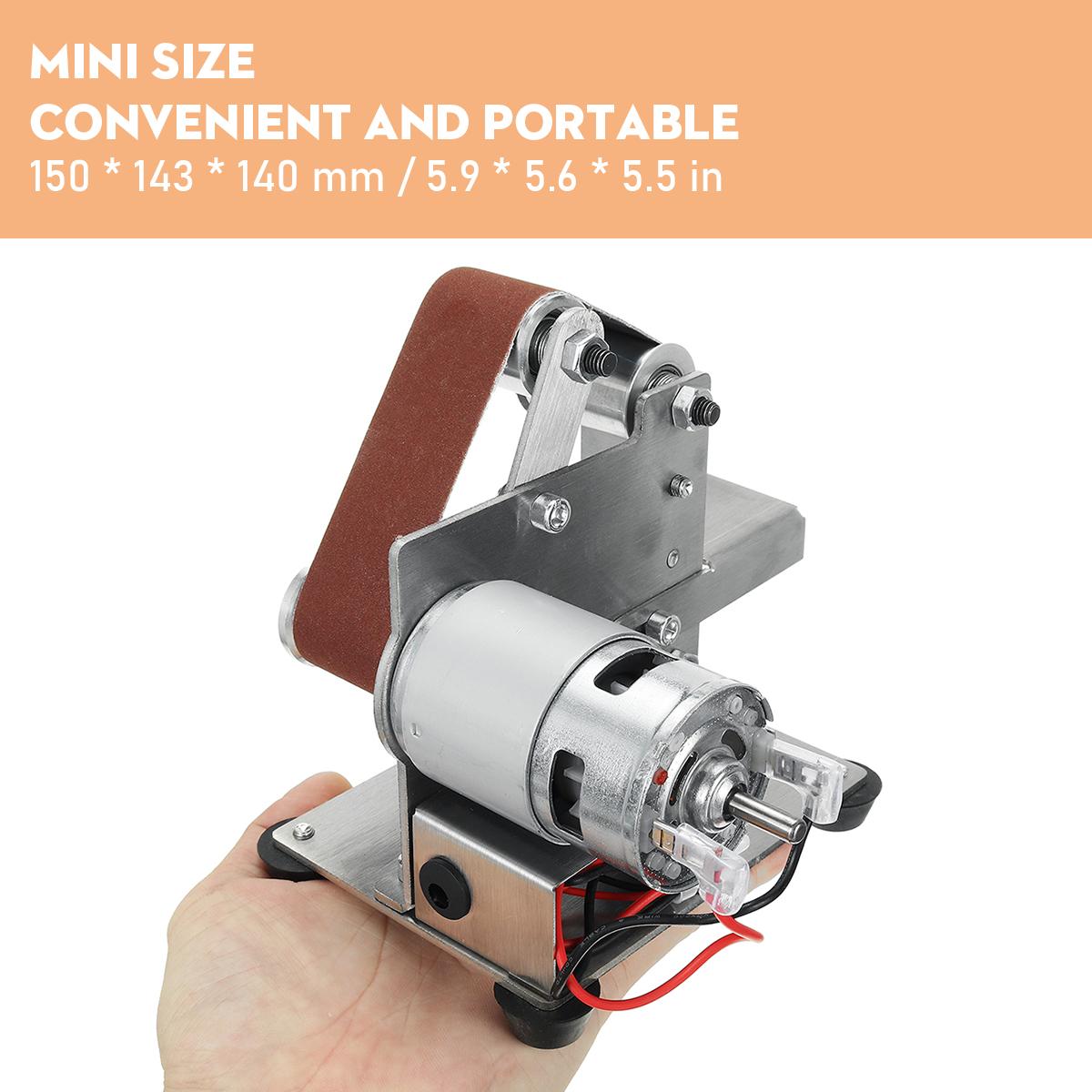 Mini Electric Belt Sander Grinder DIY Metal Wood Polishing Grinding Machine Sanding Belt Sharpener 330MM