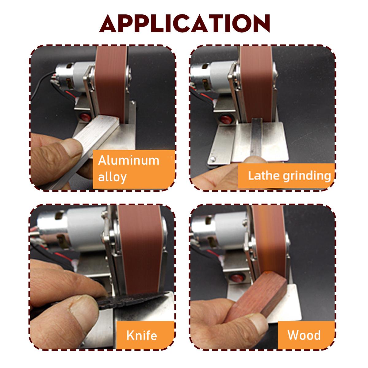 Mini Electric Belt Sander Grinder DIY Metal Wood Polishing Grinding Machine Sanding Belt Sharpener 330MM