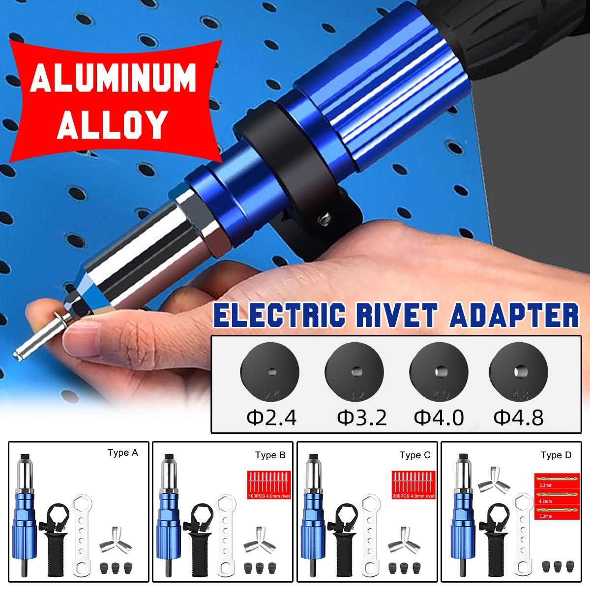 Nail Gun Electric Rivet Adapter Set Pull Riveting Core-pulling Conversion Head Aluminum Alloy