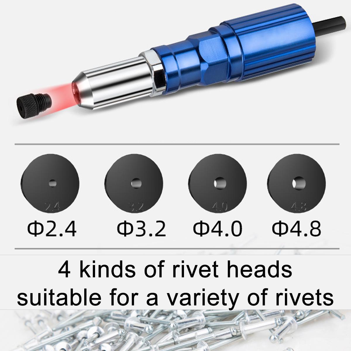 Nail Gun Electric Rivet Adapter Set Pull Riveting Core-pulling Conversion Head Aluminum Alloy