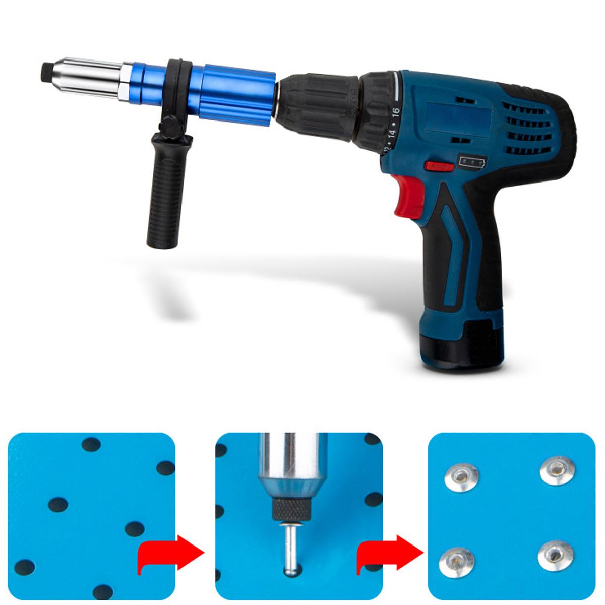 Nail Gun Electric Rivet Adapter Set Pull Riveting Core-pulling Conversion Head Aluminum Alloy