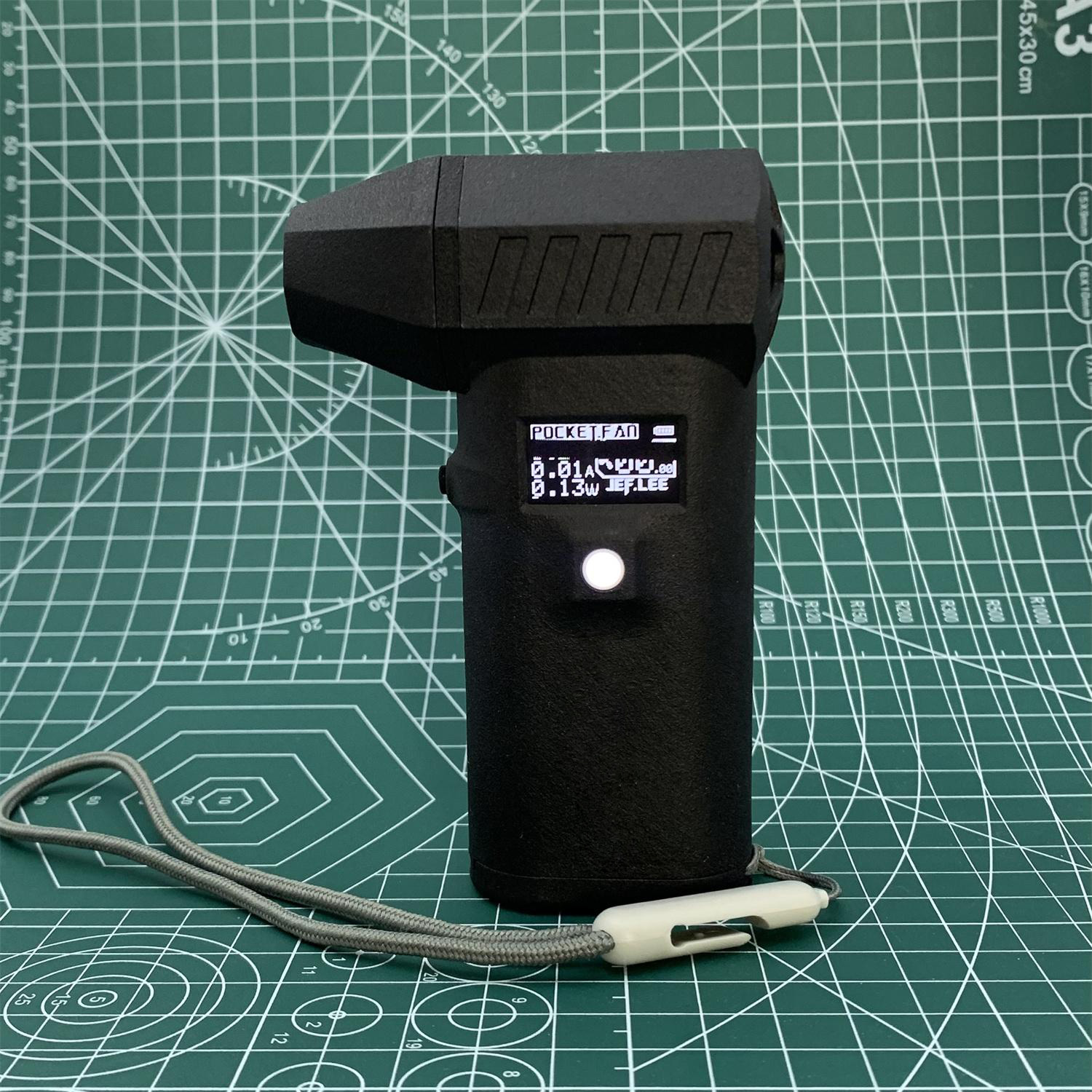 OLED Display Intelligent Mini Turbo Fan 110000 RPM 45m/s 30A 350W Laser Nylon Sintered Shell