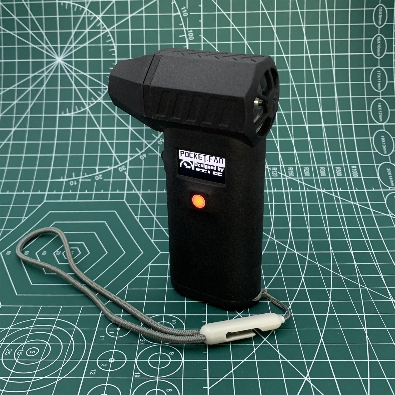 OLED Display Intelligent Mini Turbo Fan 110000 RPM 45m/s 30A 350W Laser Nylon Sintered Shell