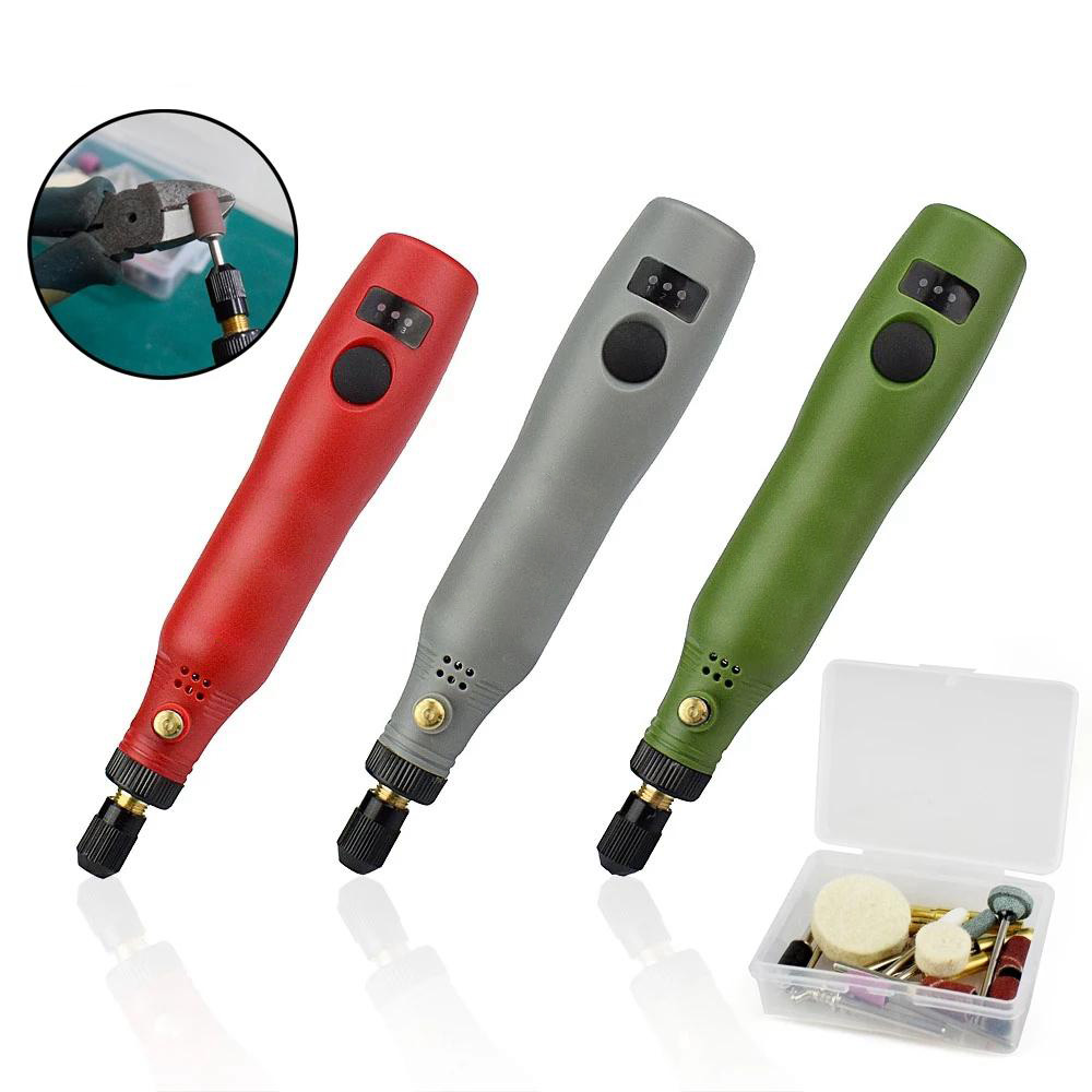 USB Charging 10W Grinding Machine Mini Wireless Variable Speed Rotary Tools Kit Engraver Pen for Milling Polishing