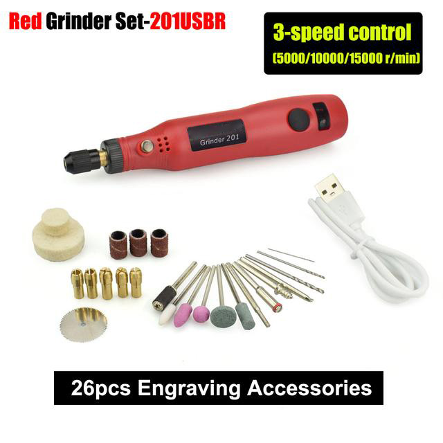 USB Charging 10W Grinding Machine Mini Wireless Variable Speed Rotary Tools Kit Engraver Pen for Milling Polishing