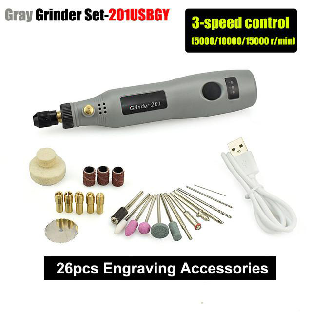 USB Charging 10W Grinding Machine Mini Wireless Variable Speed Rotary Tools Kit Engraver Pen for Milling Polishing