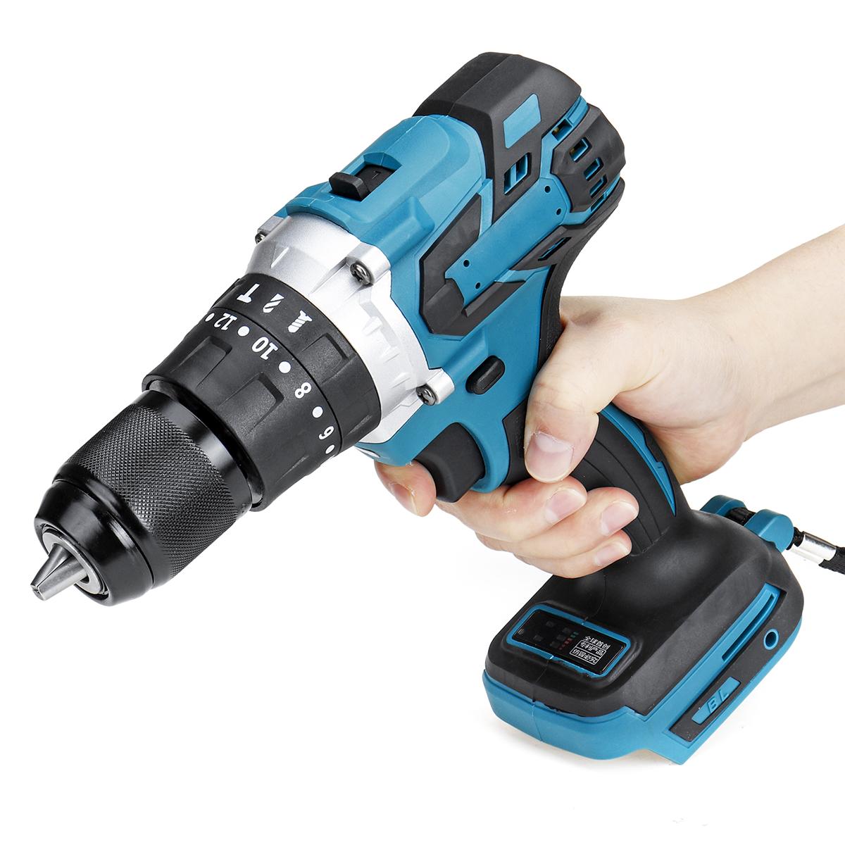 Socoje 350N.m 3 In 1 Regulated Speed Drill Brushless Electric Impact Drill Driver Hammer Drill For 18V Battery