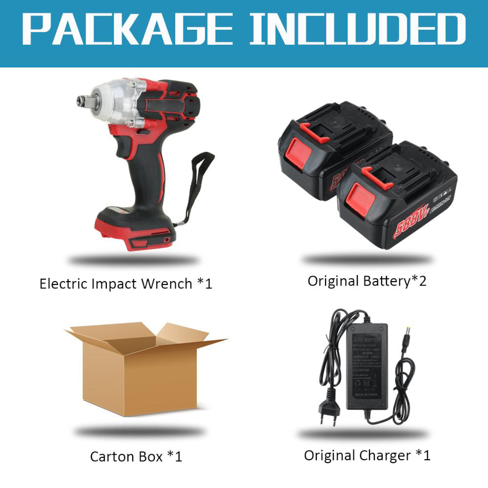 Socoje 588VF 2 in 1 Electric Cordless Brushless Impact Wrench Driver Socket Screwdriver