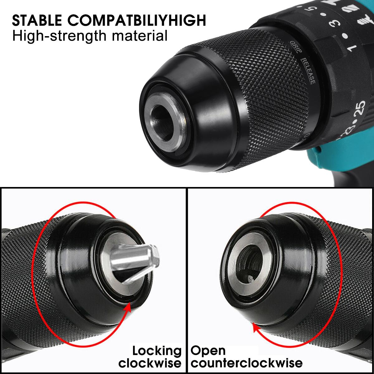 288VF 10mm Electric Drill 25+3 Torque Adjustment Switch Stepless Speed W/1pc/2pc Battery AU/EU/US Plug