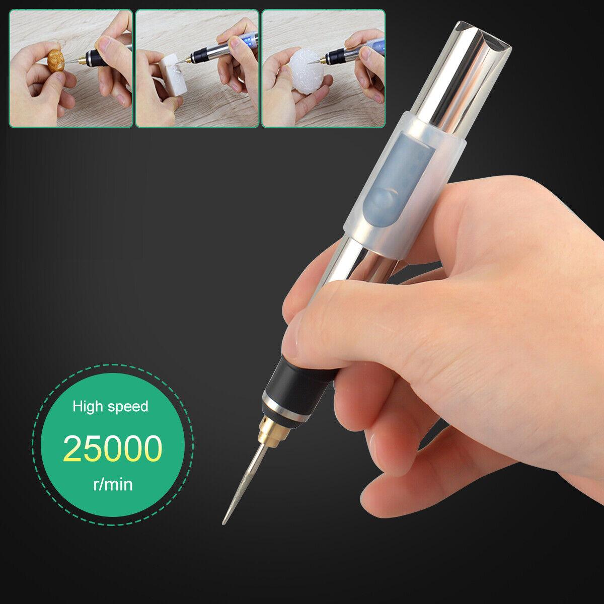 Mini Grinder Engraving Pen 25W 3-Speed 5000-25000r/min USB Type-C Charging 2.35mm Clamping Diameter for Nail Art Carving Polishing Grinding