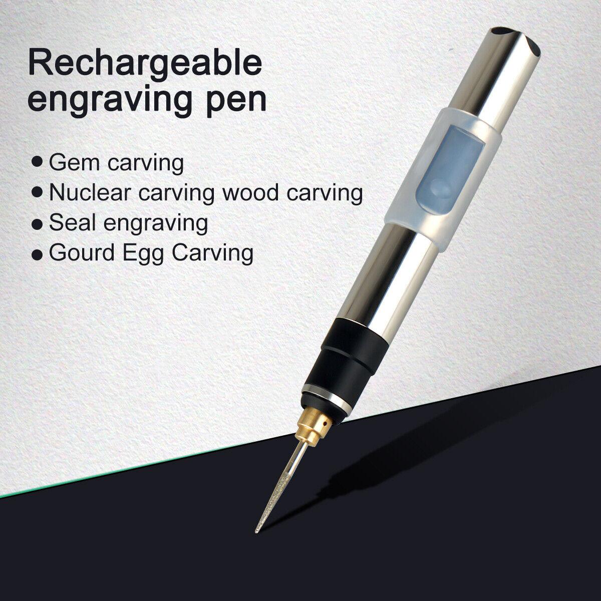 Mini Grinder Engraving Pen 25W 3-Speed 5000-25000r/min USB Type-C Charging 2.35mm Clamping Diameter for Nail Art Carving Polishing Grinding