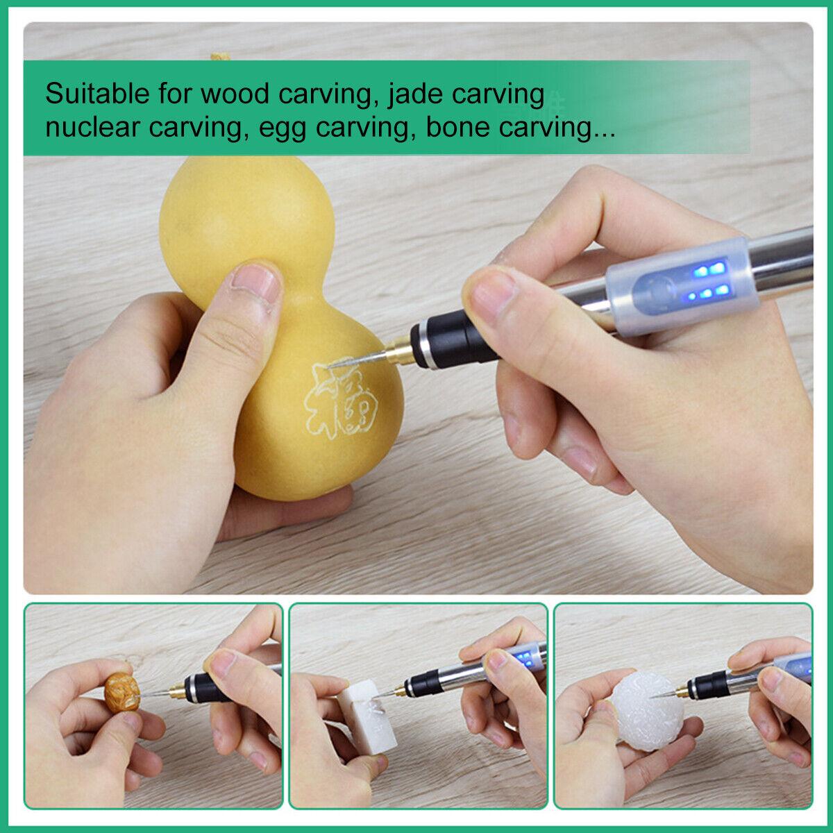 Mini Grinder Engraving Pen 25W 3-Speed 5000-25000r/min USB Type-C Charging 2.35mm Clamping Diameter for Nail Art Carving Polishing Grinding