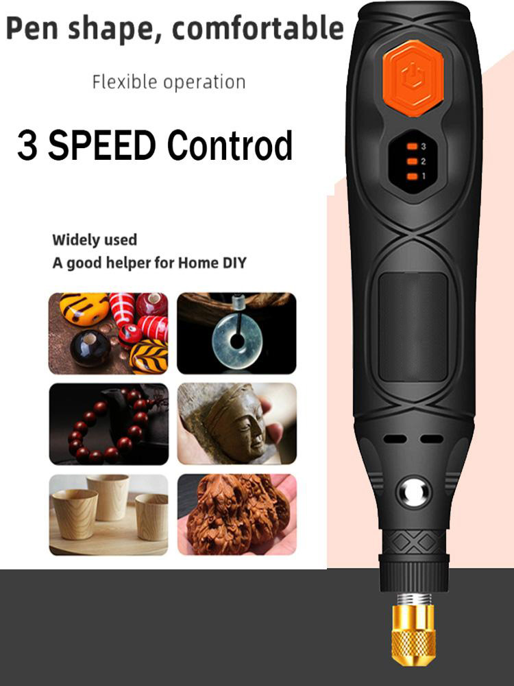 USB Cordless Rotary Tool Kit Woodworking Engraving Pen DIY For Jewelry Metal Glass Mini Wireless Drill With Dremel Accessories