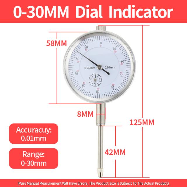 0-10mm/30mm/0.8mm Dial Indicator Magnetic Holder Dial Gauge Magnetic Stand Base Micrometer Measuring Tool