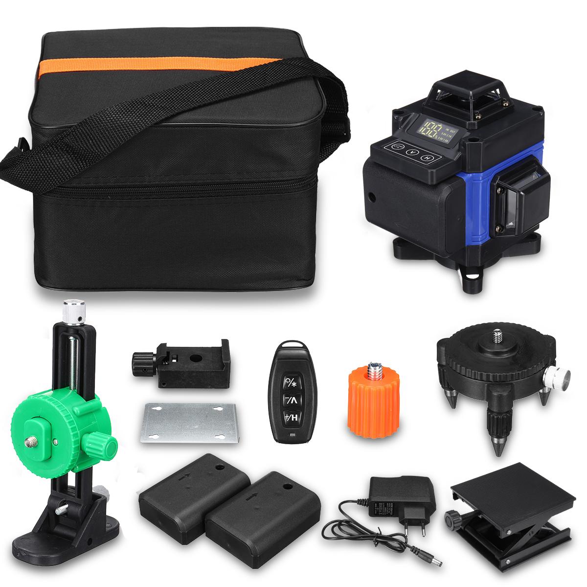 16 line Green Laser Level App Control 4D 360 degrees H&V Cross Line Self Leveling Remote Control
