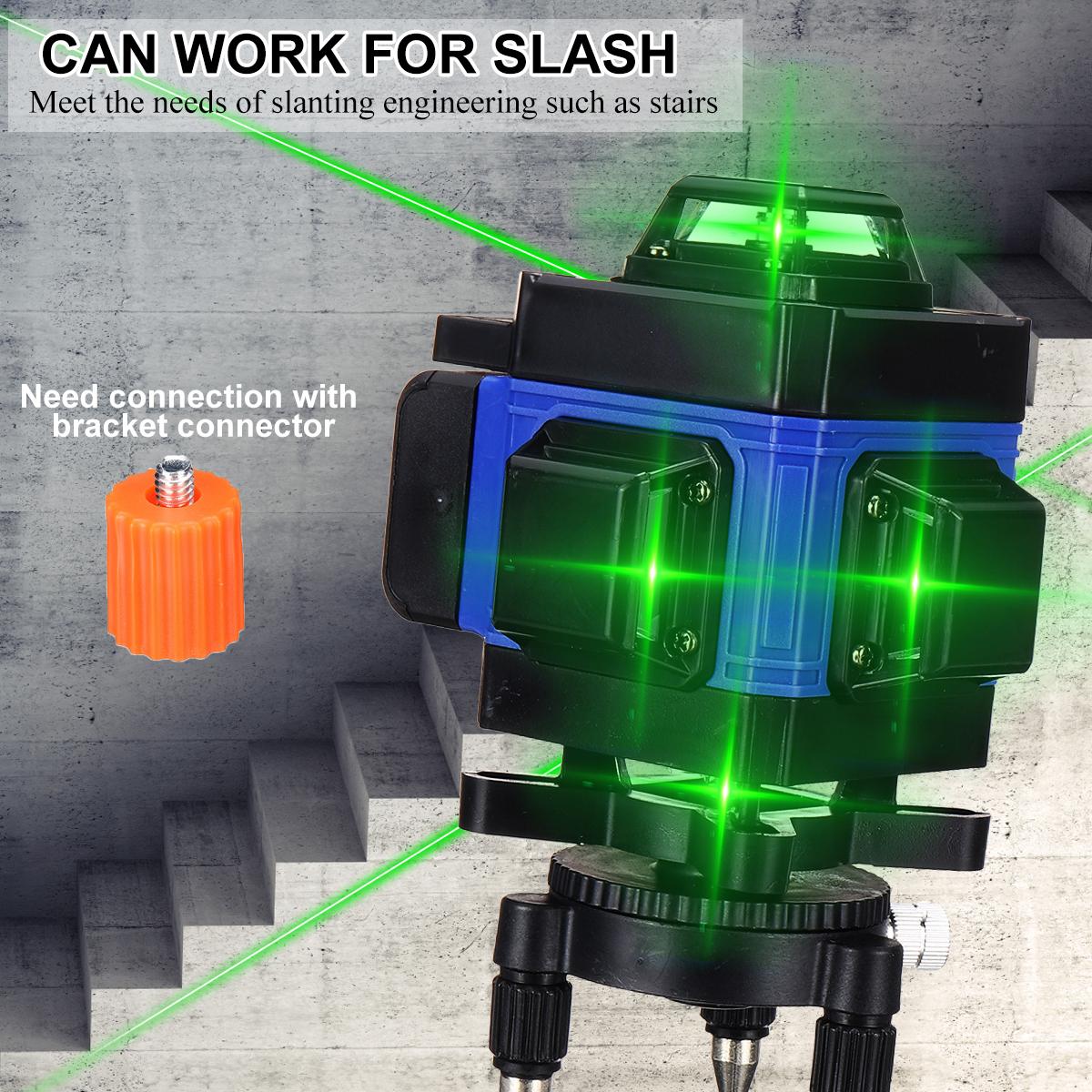 16 line Green Laser Level App Control 4D 360 degrees H&V Cross Line Self Leveling Remote Control