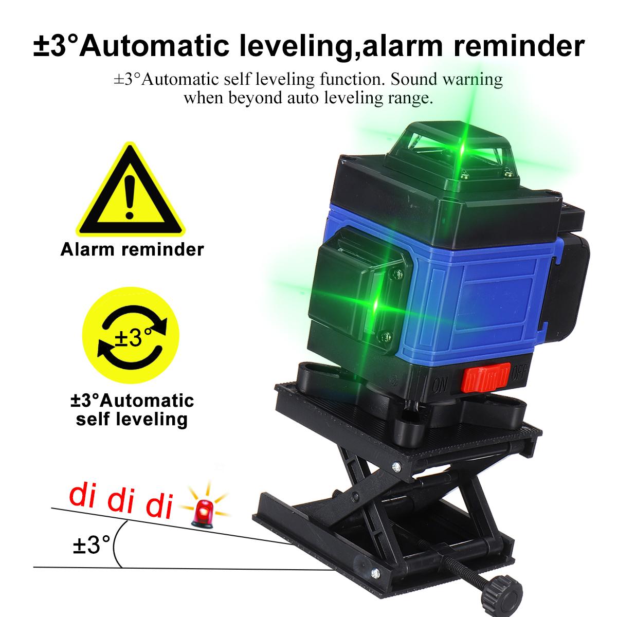16 line Green Laser Level App Control 4D 360 degrees H&V Cross Line Self Leveling Remote Control