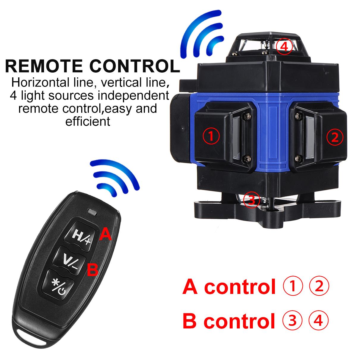 16 line Green Laser Level App Control 4D 360 degrees H&V Cross Line Self Leveling Remote Control