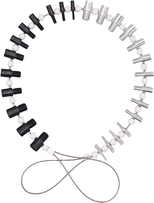 26PCS Thread Checker Set Metric and Inch Sizes Durable Comprehensive Coverage DIY Tool
