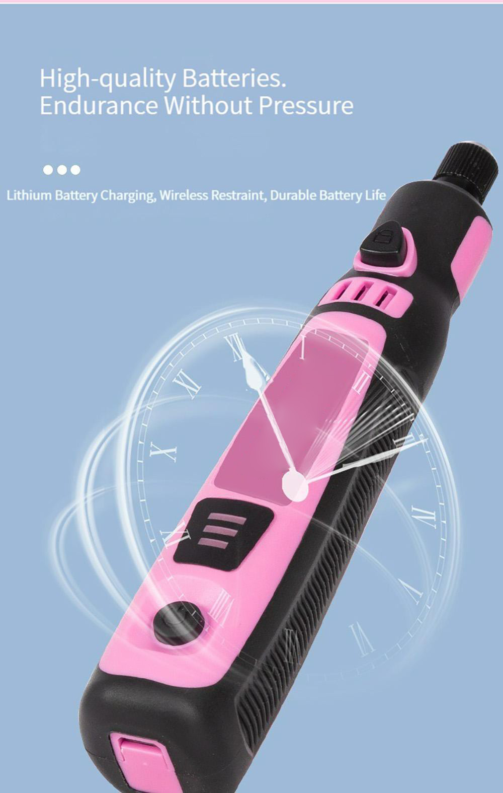 3.6V 3 Gears 5000-10000-15000r Engraver Rechargeable Hand Drill Wireless Grinder Cordless Electric Drill Engraving Set Mini Rotary Tool