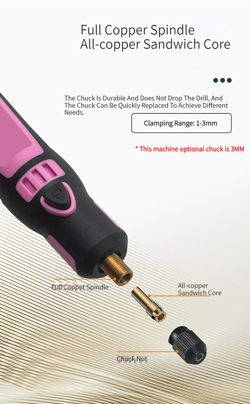 3.6V 3 Gears 5000-10000-15000r Engraver Rechargeable Hand Drill Wireless Grinder Cordless Electric Drill Engraving Set Mini Rotary Tool