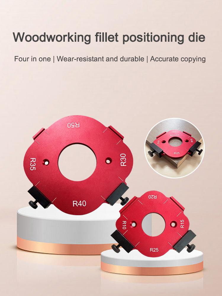 4 in 1 Woodworking Round Corner Positioning Mold Durable Precision Shaping Tool Efficient Cutting Trimming