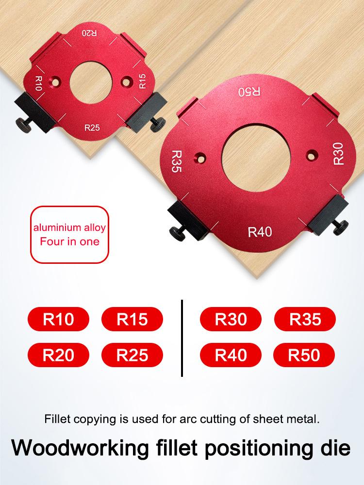 4 in 1 Woodworking Round Corner Positioning Mold Durable Precision Shaping Tool Efficient Cutting Trimming
