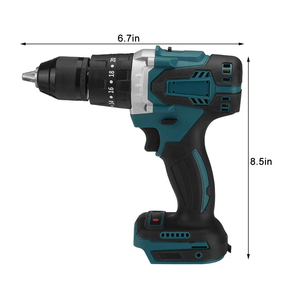 520NM 4000rpm Brushless Cordless Impact Drill Diver For Makita 18V Battery