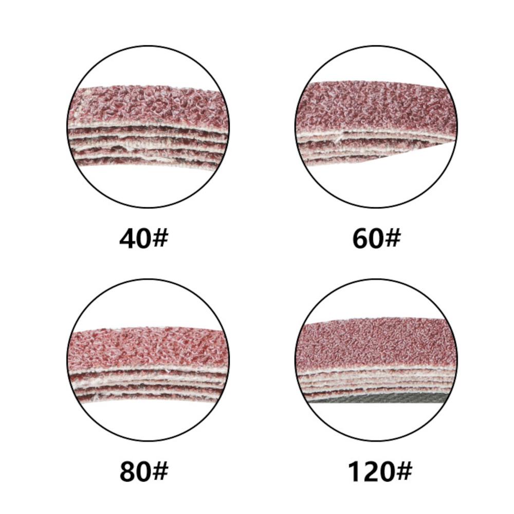 5pcs 10x330mm 40 to 120 Grit Sanding Belt for Flush Belt Machines Polishing Grind Machine