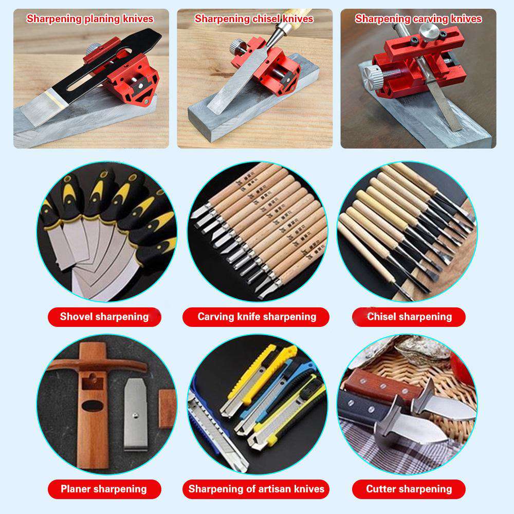 Aluminum Alloy Honing Guide Tool Sharpening Holder Of Whetstone for Wood Chisel Sharpening Jig Roller and Kitchen Gadgets
