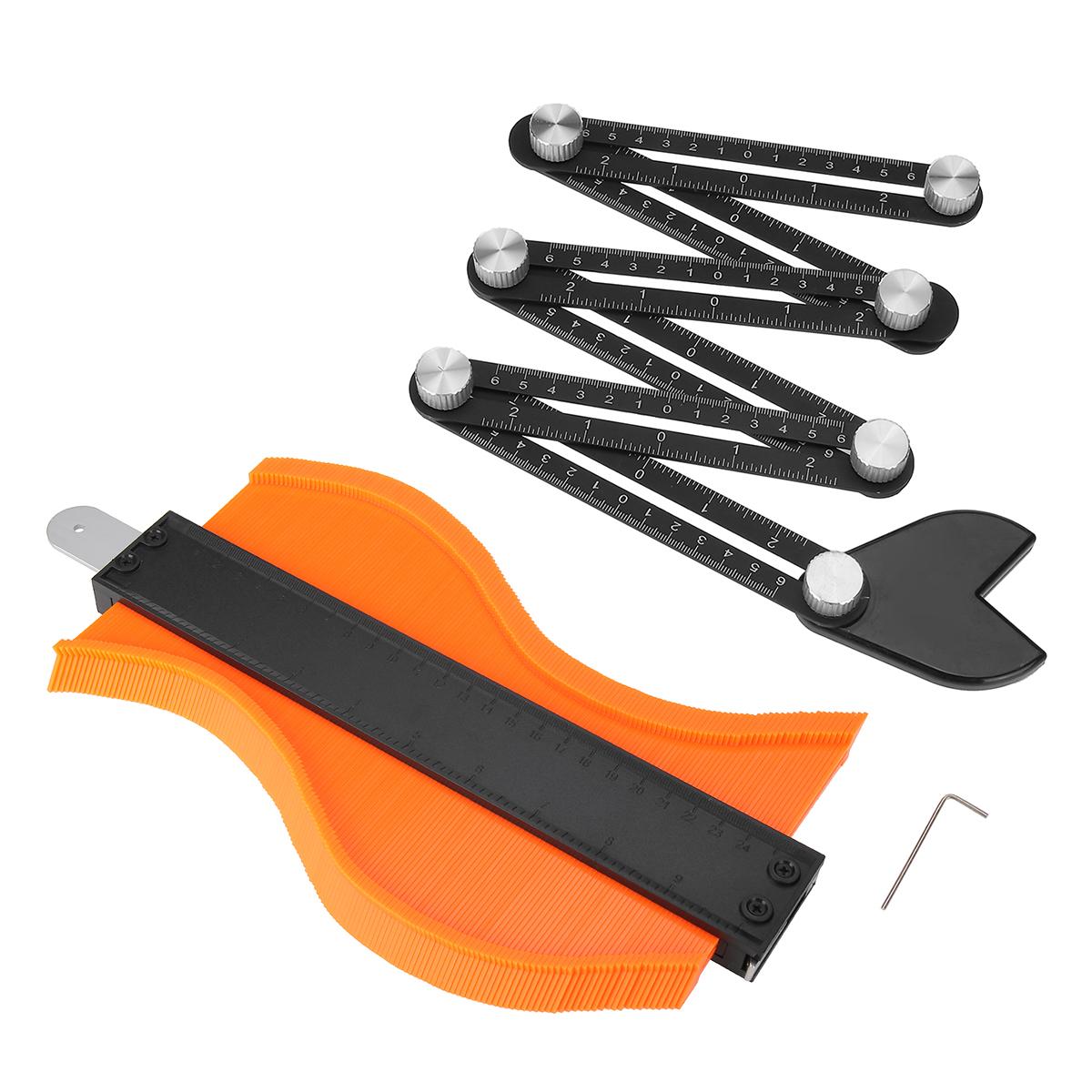 Contour Gauge Profile Tool Adjustable Lock Edge Shaping Wood Measure Ruler Tiles Meethulp Gauge