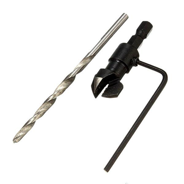 Socoje DB-C2 4pcs Carpentry Countersink Drill Bit Set Wood Working Tools