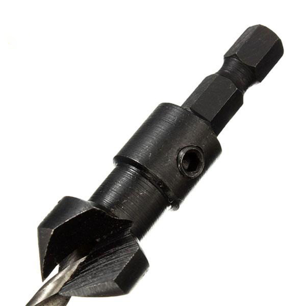 Socoje DB-C2 4pcs Carpentry Countersink Drill Bit Set Wood Working Tools