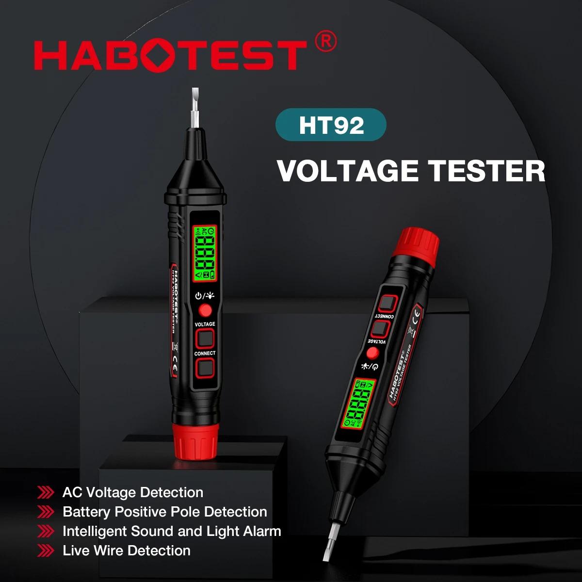 HT92 Pen Type Voltage Tester AC12-300V Indicator Backlight Flashlight Sensitivity AC Voltage Electrician Tester
