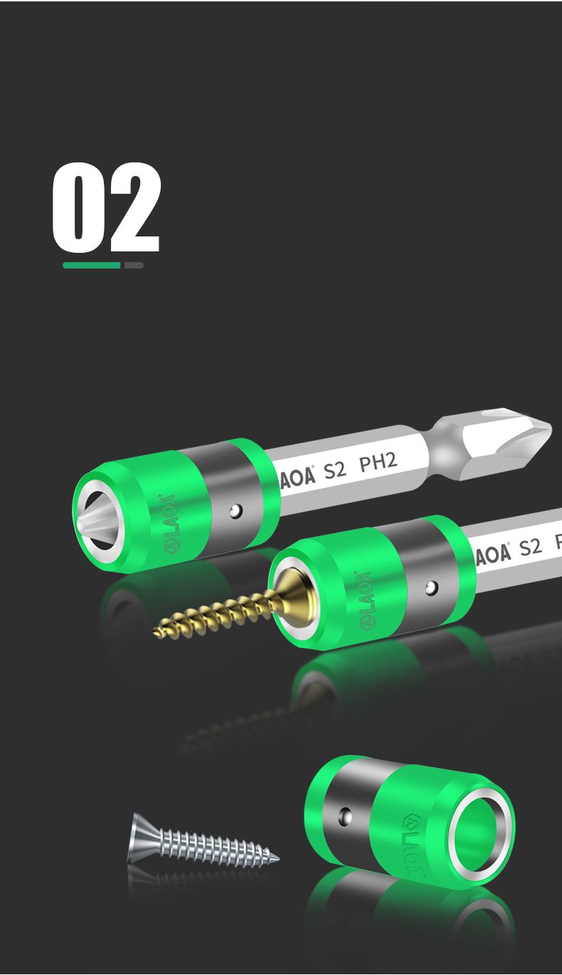 S2 1/4inch Screwdriver Bit With Magnetic Ring 6.35mm Electric Screwdriver bits and Magnetism Ring