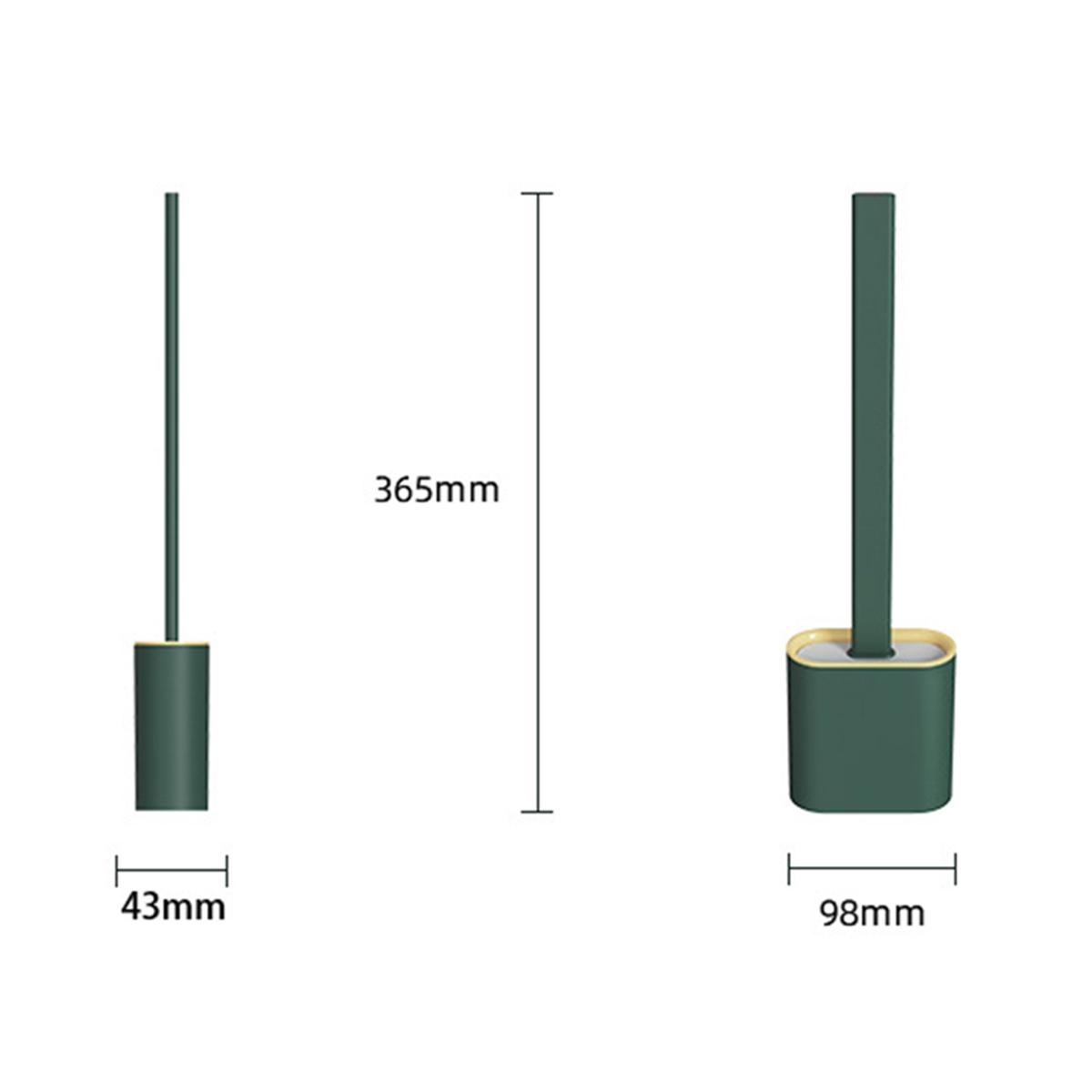 Silicone Toilet Brush With Toilet Brush Holder Stand Bathroom Cleaning Tool