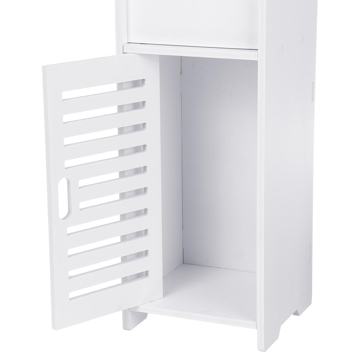 Small Bathroom Toilet Storage Cabinet Waterproof Organizer Standing Rack Shelf