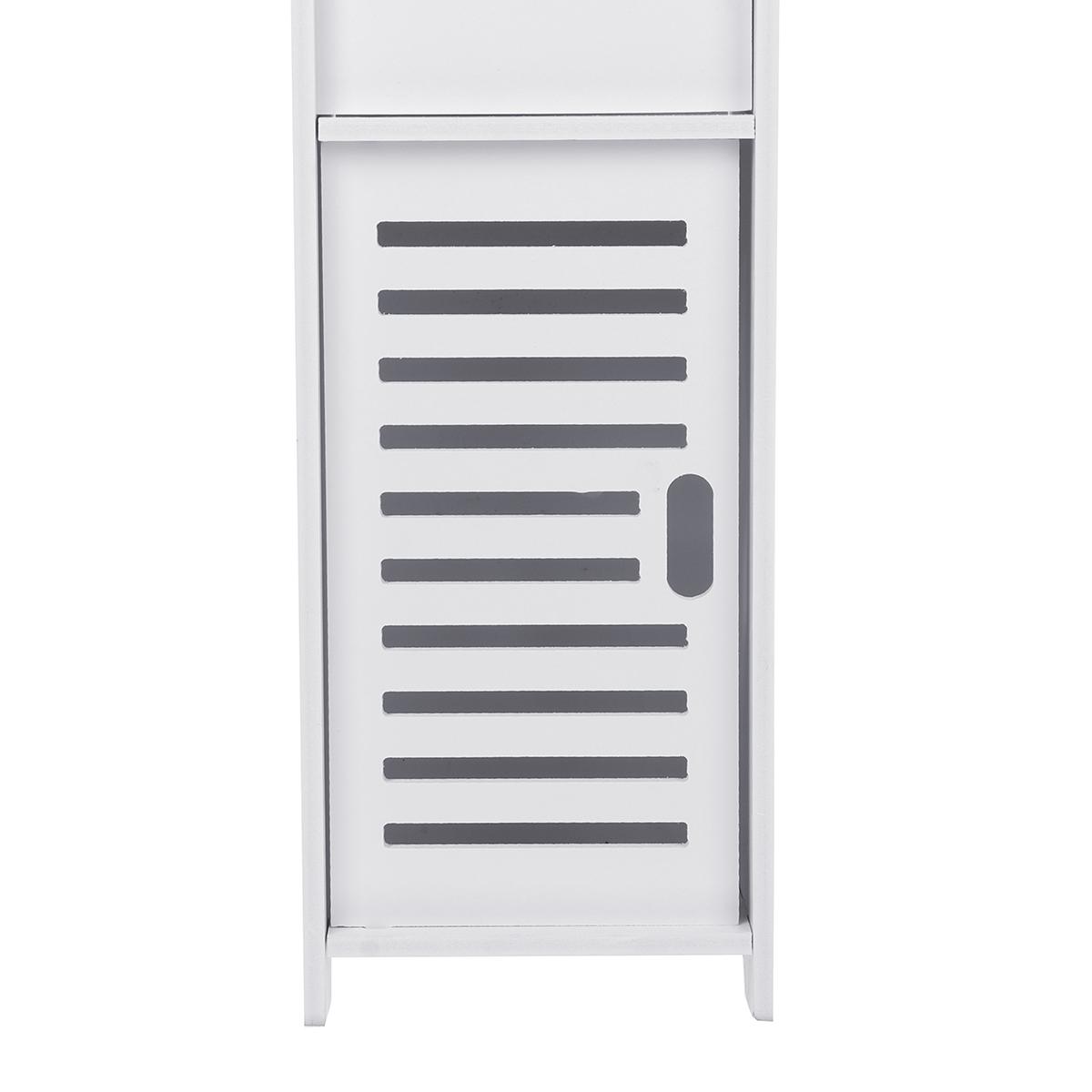 Small Bathroom Toilet Storage Cabinet Waterproof Organizer Standing Rack Shelf