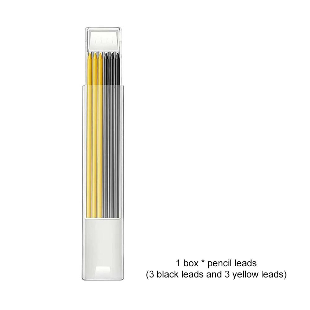 Solid Carpenter Pencil With Multi Colors Refill Joiner Marker Woodworking Pencil Marking Tool Built-In Sharpener