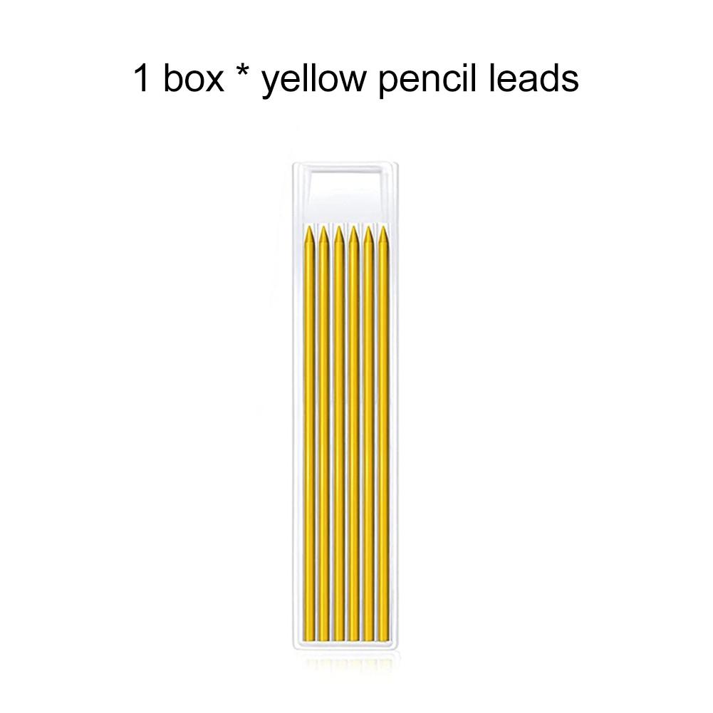 Solid Carpenter Pencil With Multi Colors Refill Joiner Marker Woodworking Pencil Marking Tool Built-In Sharpener